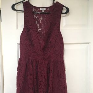 NWT Lace Maroon Tobi Dress